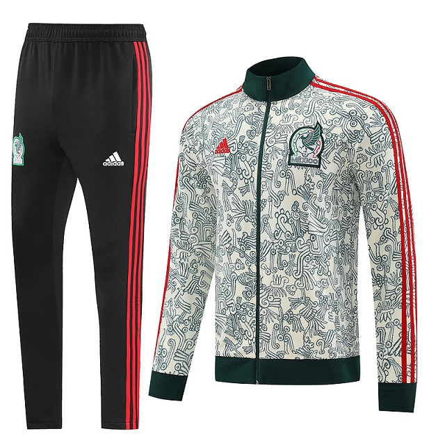 AAA Quality Mexico 22/23 Tracksuit - White/Green/Red